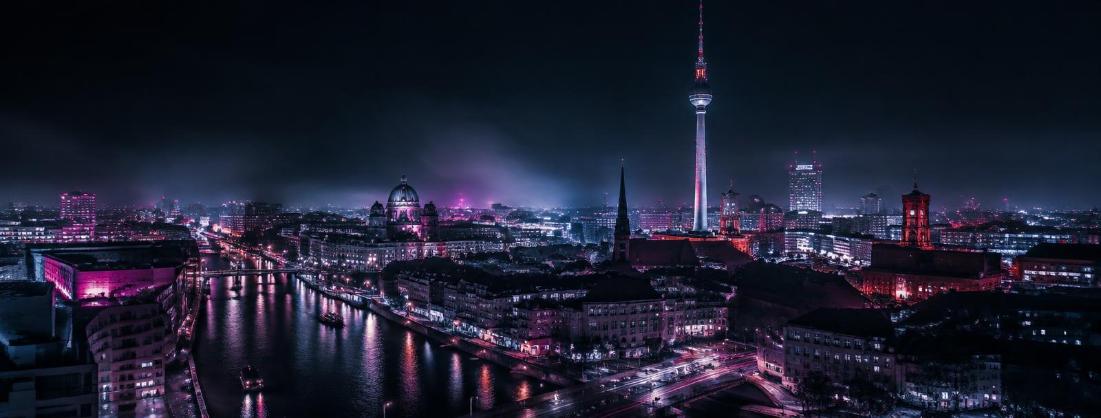 Night skyline of Berlin